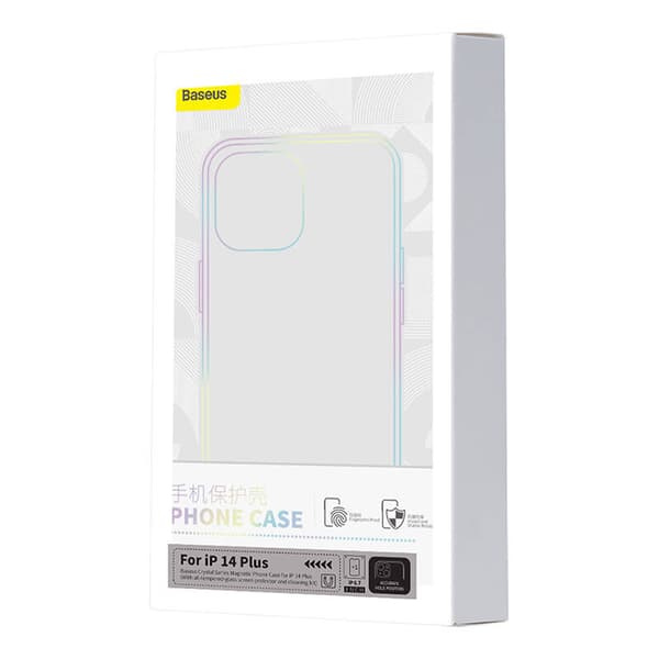 Baseus Crystal Series Magnetisk Etui til iPhone 14 Plus + Hærdet Glas