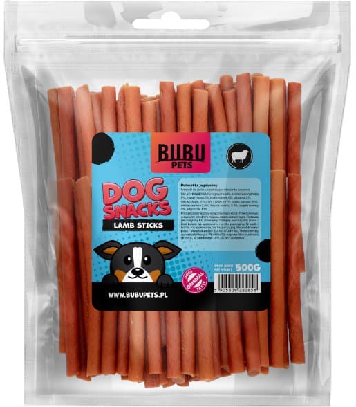 Bubu Pets | Hundgodis 500g - Mjuka lammpinnar 500g