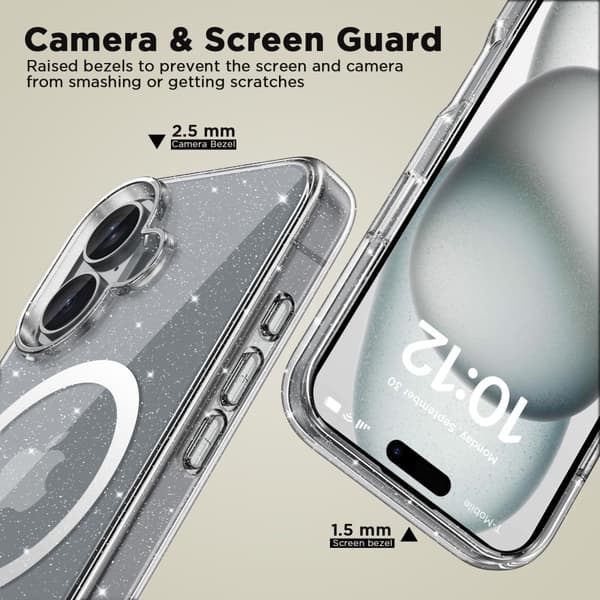 TECH-PROTECT FLEXAIR HYBRID MAGSAFE IPHONE 16 GLITTER -SUOJA
