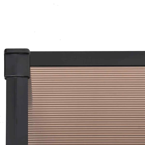 vidaXL dørmarkise sort 239x90 cm polycarbonat
