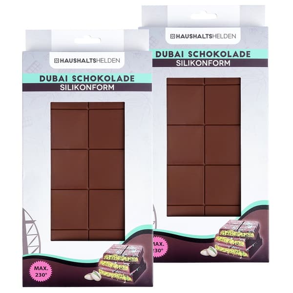 silikoneform til Dubai-chokolade 25x13,5 cm 2 stk.