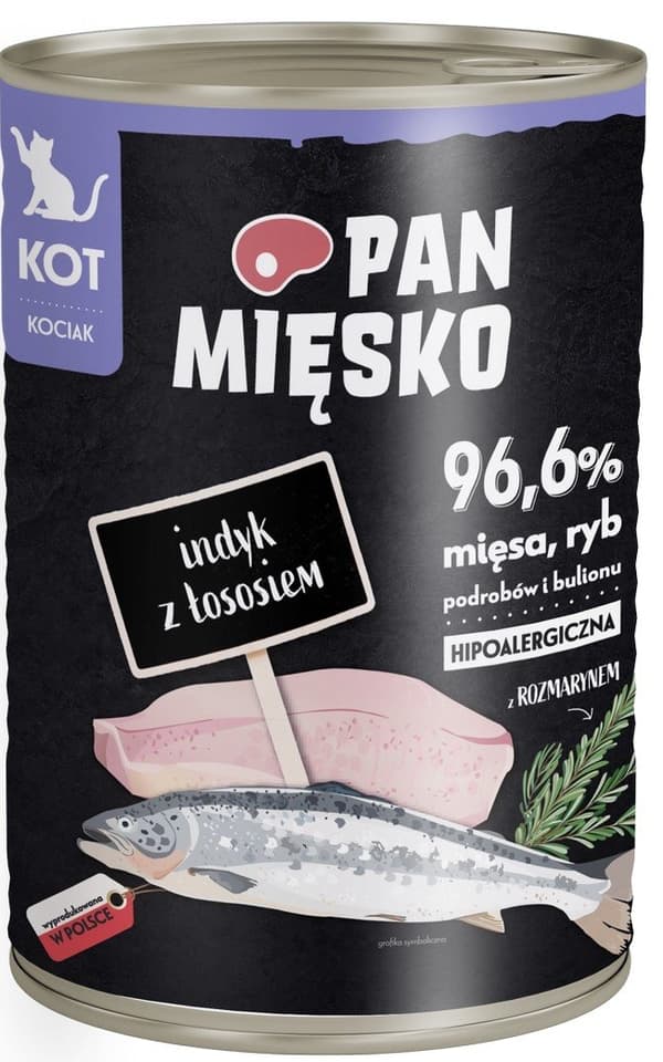 Mr. Meat | Kattefoder | 400g dåse - Killing | Kalkun med laks 400g