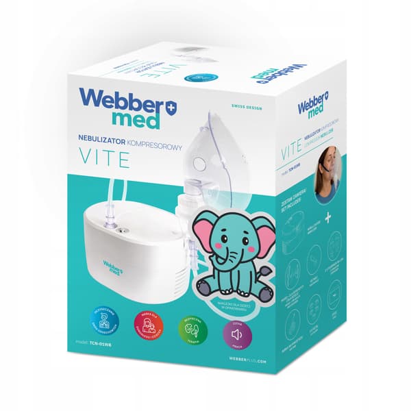 Webber pneumatisk kompressornebulisatorinhalator för barn och vuxna