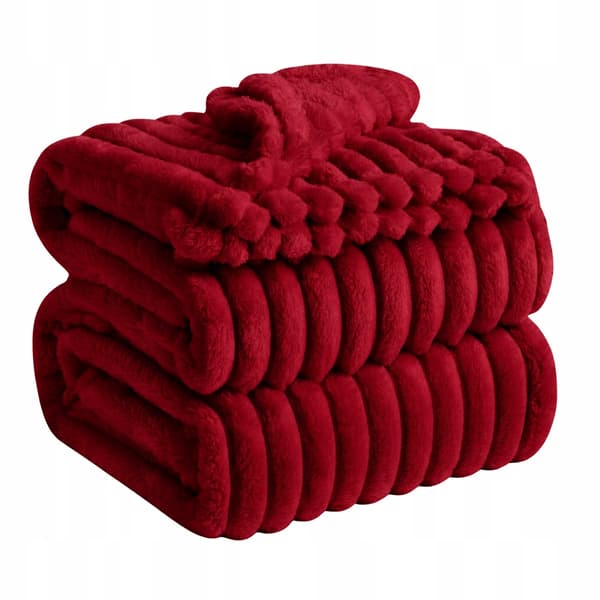 Tæppe Aura Fluffy - Bordeaux 200x220cm tyk, varm hit