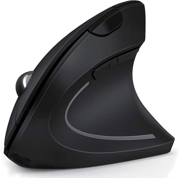 TRÅDLÖS SVART BLUETOOTH USB 2.4G ERGONOMISK VERTIKAL MUS
