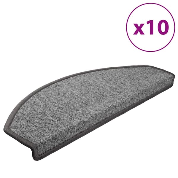 vidaXL Trappsteg, 10 st, 65x24x4 cm, Mörkgrå