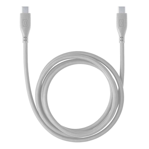 Cellularline mjuk kabel - USB-C till USB-C-kabel 1,2 m (grå)