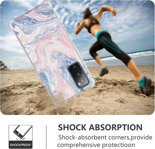 FODRAL TILL SAMSUNG GALAXY S20 FE SILIKON MARMORROSA
