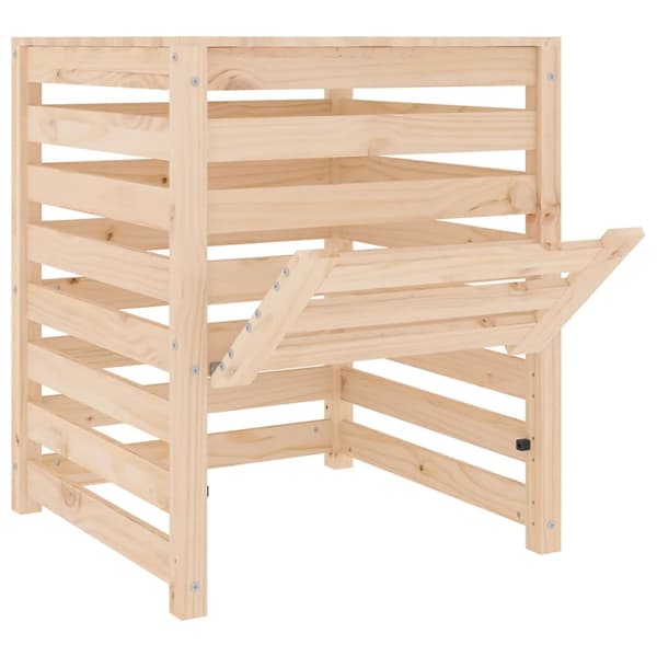 vidaXL Kompost, 63,5x63,5x77,5 cm, massivt furuträ