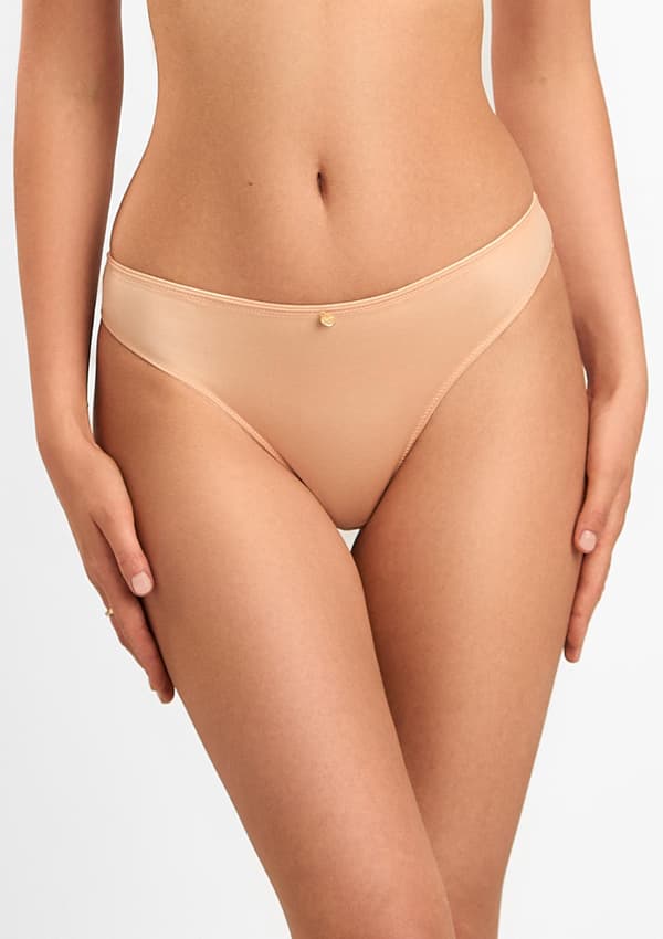 Glatte dames strings med guldhæng - Noe XL SKIN