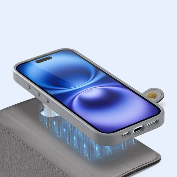 Dux Ducis Lawa Læder Taske til iPhone 16 - Grå