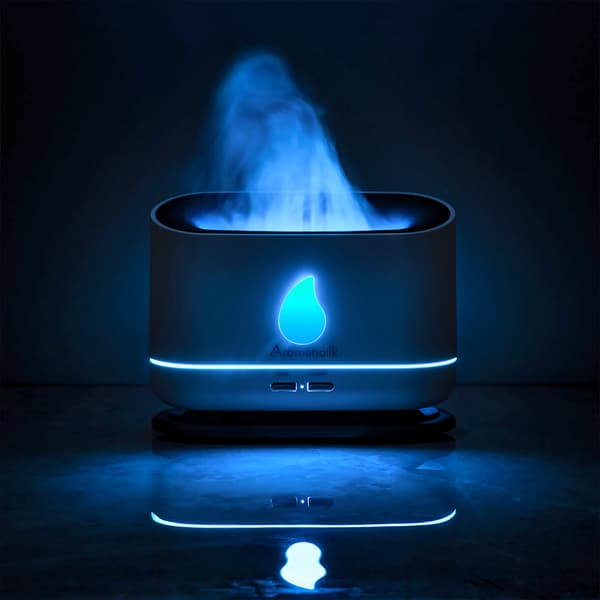 GÅVO Luftfuktare för eteriska oljor LED-flameffekt