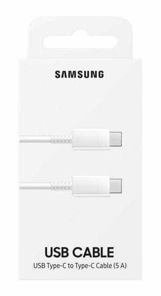 USB-C KABEL SAMSUNG 5A 1m Hvid EP-DN975BWEGWW