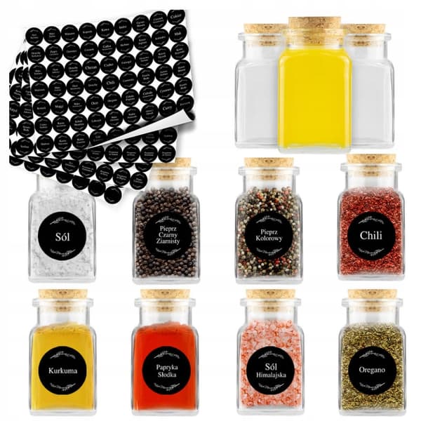 20x maustepurkki 150 ml + 252 tarraa