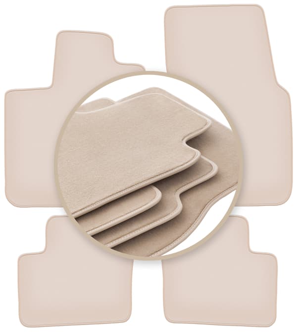 PREMIUM beige matot for Smart ForFour II hatchback 2014-