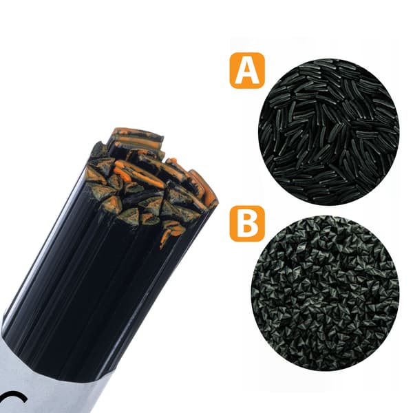 PC+PBT plast svejsetilsats metal, sort, 50g