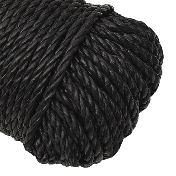 vidaXL arbejdsreb, sort, 8 mm, 100 m, polypropylen