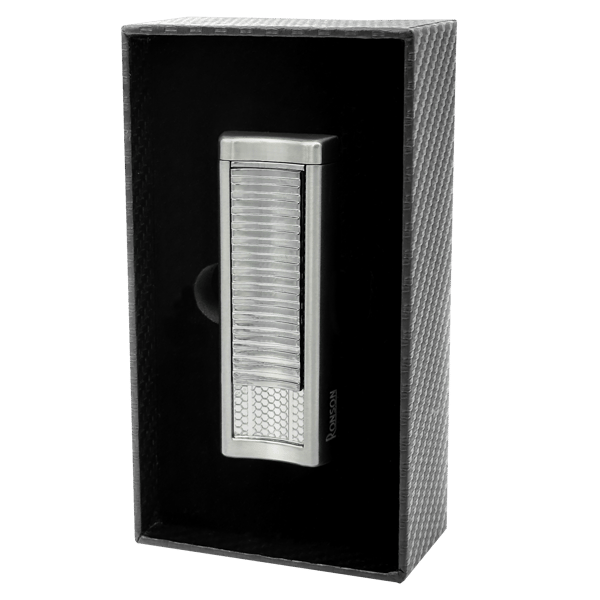 Ronson Passat GUN Metal Black 2 JET Lighter med Cigarpuncher