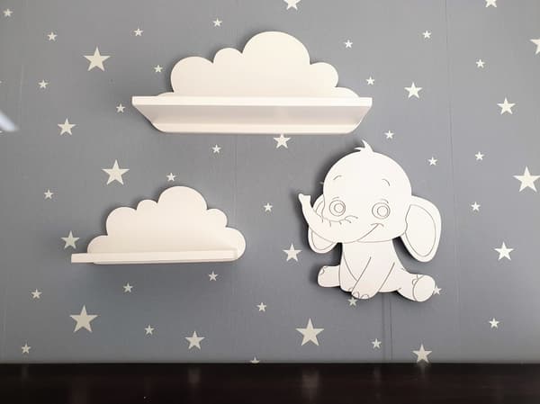 Batteridrevet LED elefant-natlampe