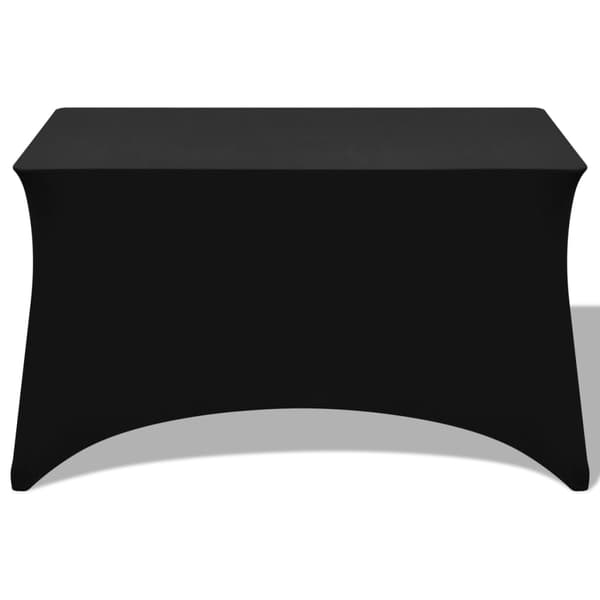 vidaXL elastisk borddækning 243x76x74 cm, 2 stk., sort