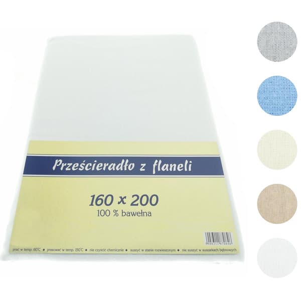 Flonel lagen 160x200 FAN hvid