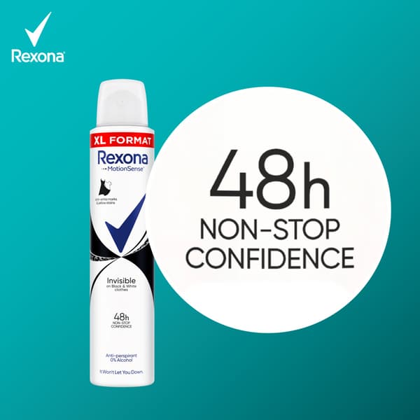 Rexona FW Spray Invisible Black 200ml