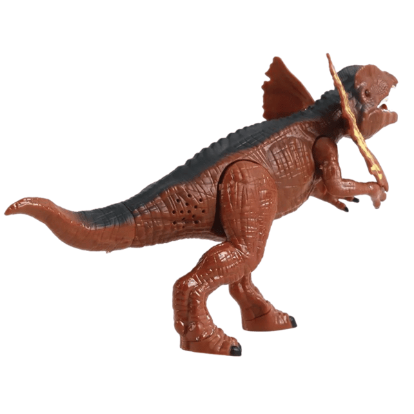 SÆT MED 4 DINOSAURFIGURER, 2 TRÆER, LYD- OG LYSEFFEKTER