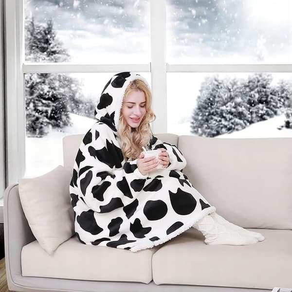 BENASS Oversized Cow Hoodie