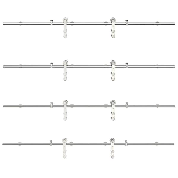 vidaXL Skjutdörrsfäste 400 cm stål silver