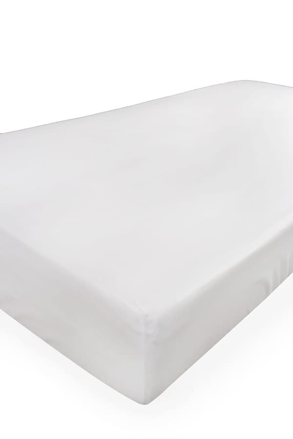Jerseylakan med lycra 110/120x190/200x30 cm vit