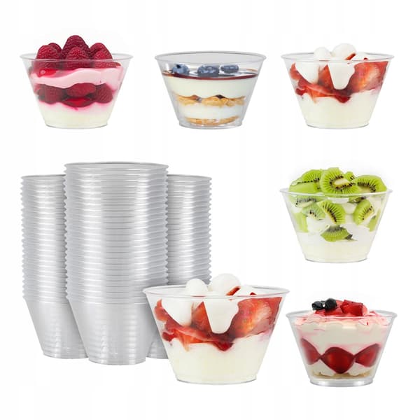 48x DESSERTKOPPER 70 ml TULI-kopbeholder til desserter og is