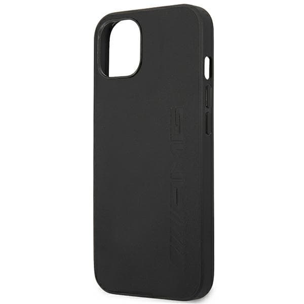 AMG AMHCP14MDOLBK iPhone 14 Plus / 15 Plus 6,7" sort/sort hårdt cover i læder med varmprægning