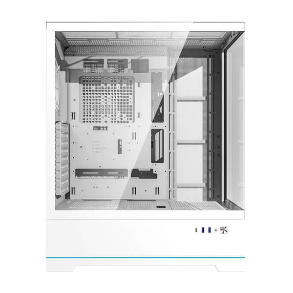 Darkflash DY451L blæserløs computerkasse (hvid)