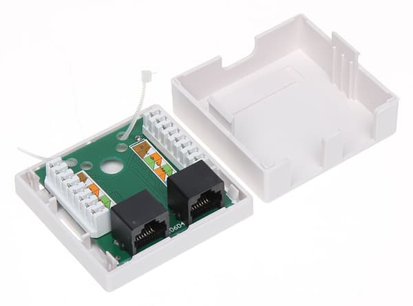 RJ45-2G2 DOBBELT TERMINALSTIKKANAL