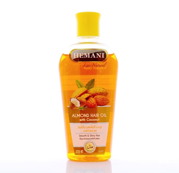 Hemani Mandelhårolie - Mandelolie til hår, 200 ml