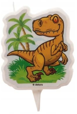 DINOSAUR Dino T-Rex Fødselsdagskagelys 7,5 cm