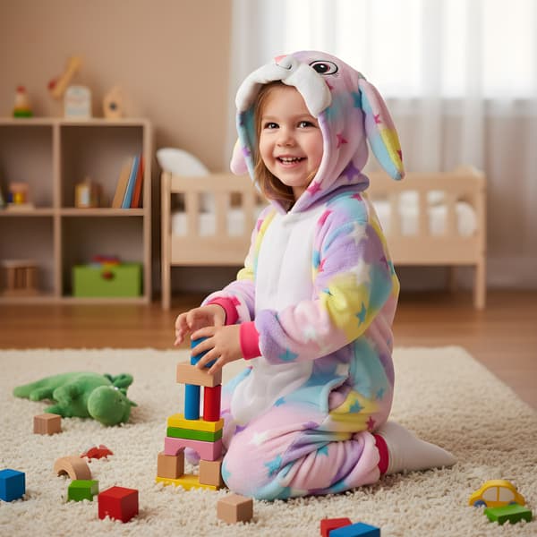 Kigurumi-pyjamas kanin barn 125-135 cm