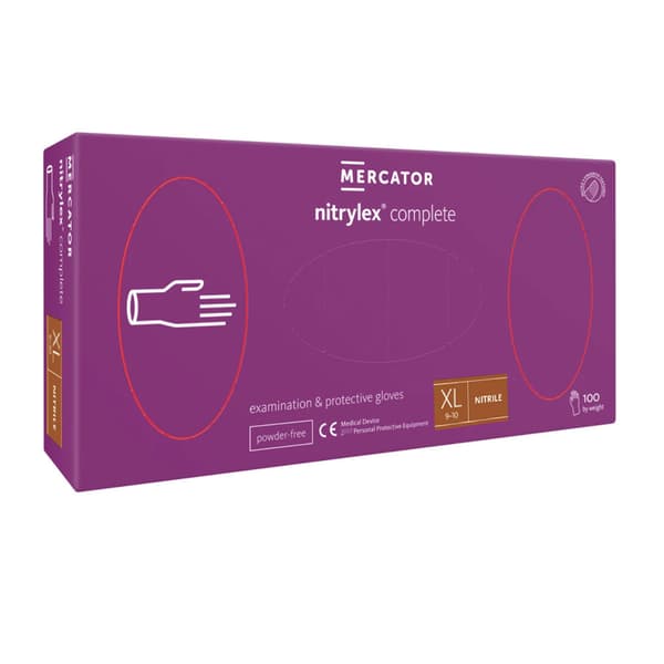 Mercator Nitrylex Complete XL lila nitrilhandskar 100 st
