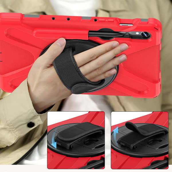 Stødsikkert cover til Galaxy Tab S9 FE/S9/S10 FE - Rød