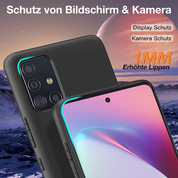 ETUI TIL SAMSUNG GALAXY A51 SILIKONE BAGSIDER SORT SM-A515F