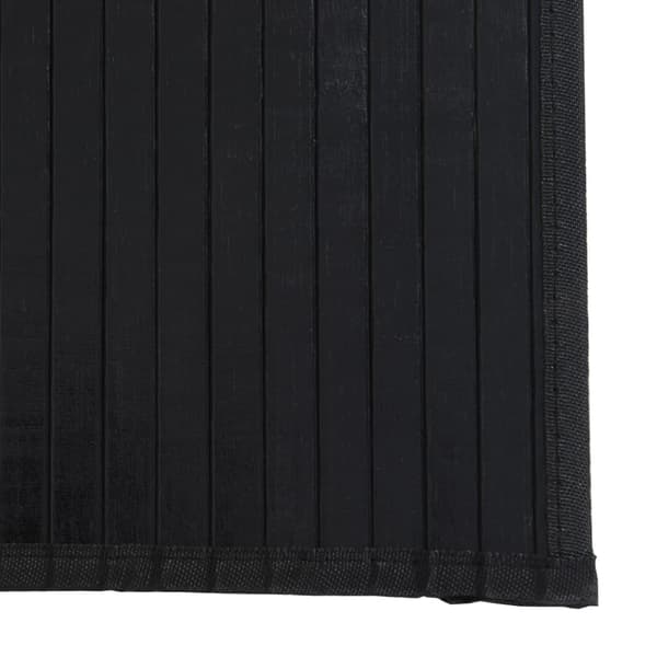 vidaXL Suorakulmainen matto, musta, 60x300 cm, bambu