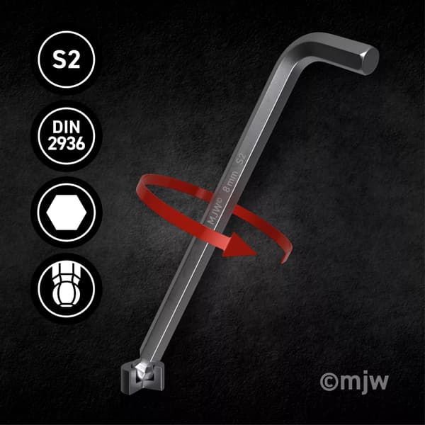 MJW Unbrakonøgle med kugle 4 mm