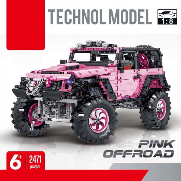 Technik OffRoad Set med 2471 terrängbilar, rosa, skala 1:8