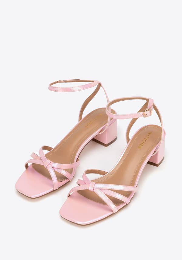 Wittchen Dames Pink PU Læder Højhælede Sandaler