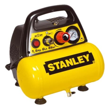 STANLEY OLJEFRI KOMPRESSOR 6L 1,5HK 8BAR 180L min