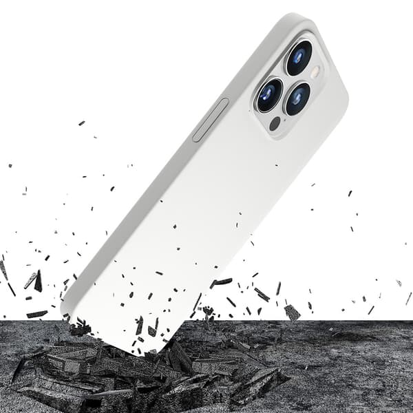Apple iPhone 15 Pro Max - 3mk Hardy Silikone MagCase Sølv-Hvid