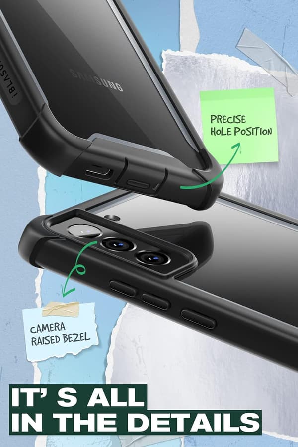 FOR- OG BAGCODE TIL SAMSUNG GALAXY S22 5G (2022) SORT KOFANGER