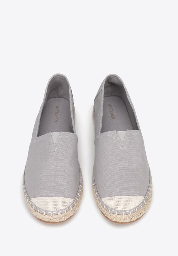 Wittchen miesten espadrillit punotulla kärjellä, harmaa, harmaa tekstiili