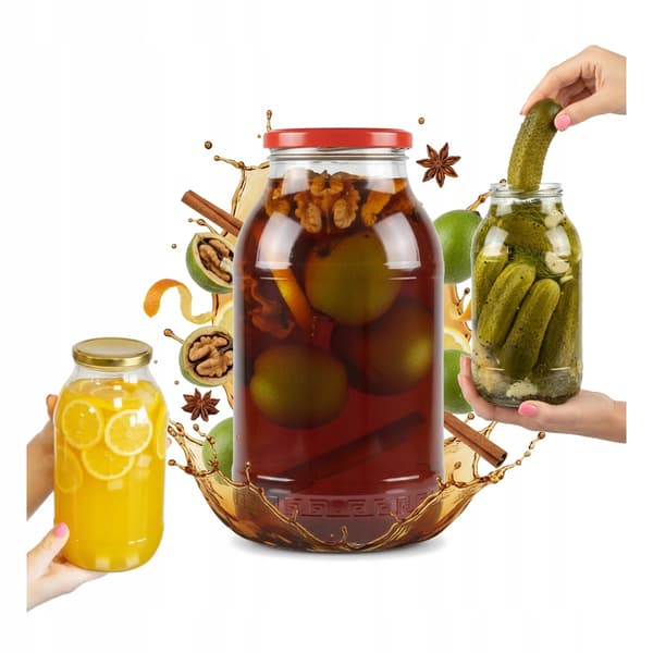 9x glas 2 l konserveringsmiddel likør honning vin glas