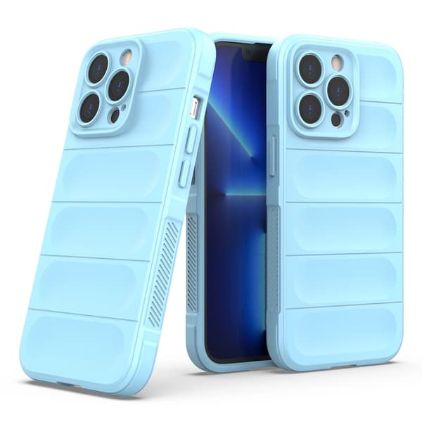 Magic Shield-cover til iPhone 13 Pro, fleksibelt pansret cover, lyseblå